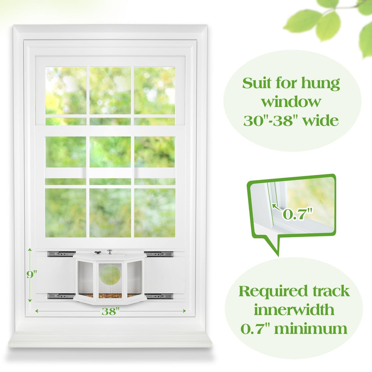 XYADX window bird feeder squirrel-proof feature helps deter intruders