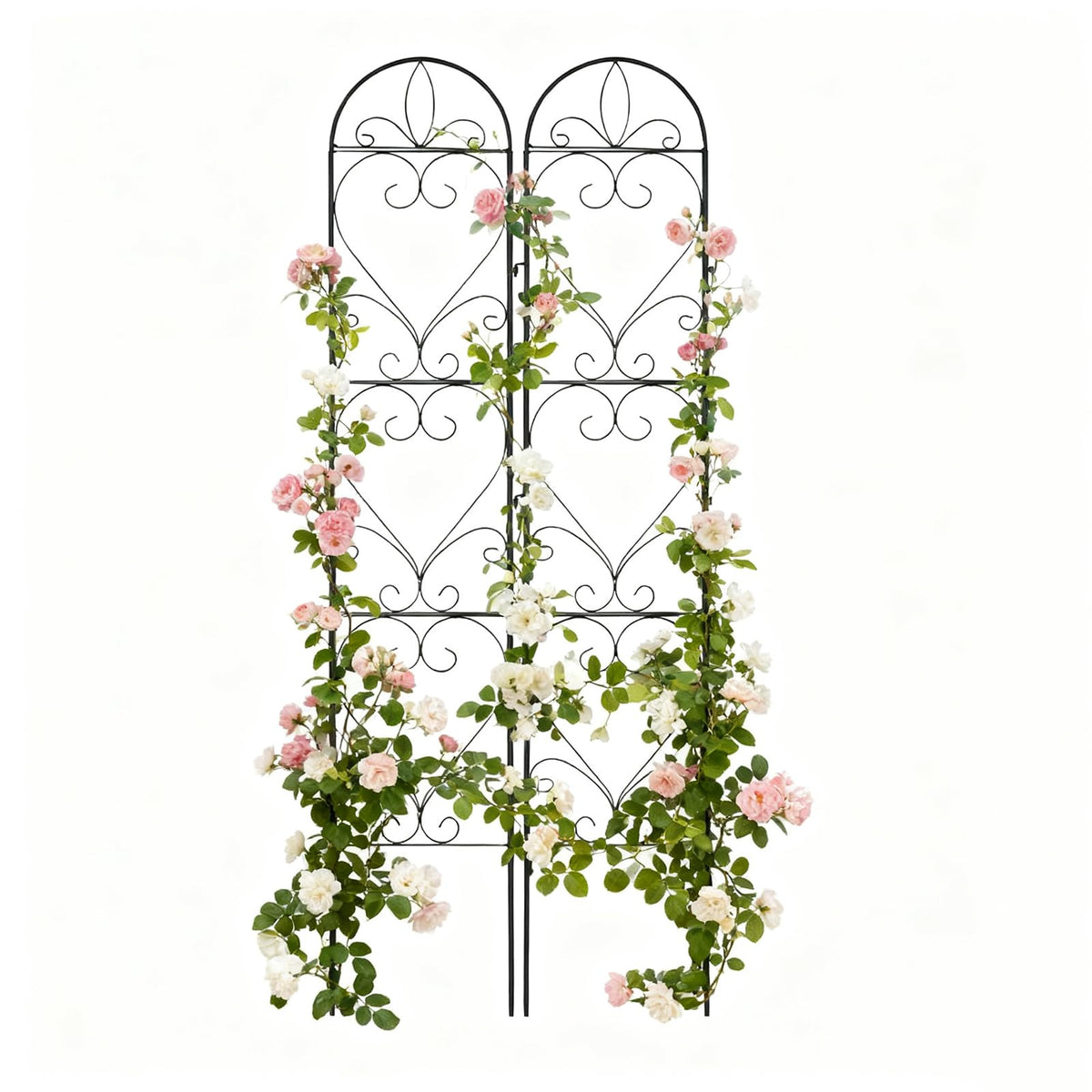 XYCCRX 2PCS metal garden trellis arch strengthens vertical growth and decorative entryways