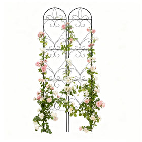 XYCCRX 2PCS metal garden trellis arch strengthens vertical growth and decorative entryways