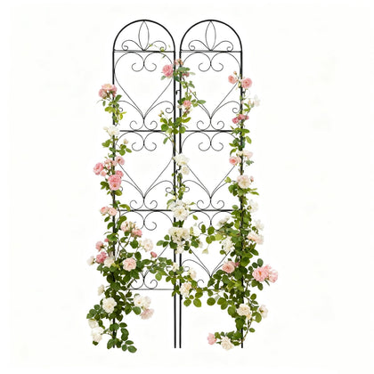 XYCCRX 2PCS metal garden trellis arch strengthens vertical growth and decorative entryways
