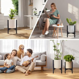 XYCCRX 4pc plant stand outdoor: weather-ready racks for patios and balconies.