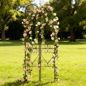 XYCCRX ground-stakes secure trellis on soil or raised beds