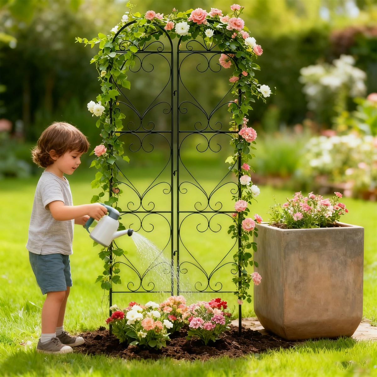 XYCCRX heavy-duty garden trellis for climbing plants supports cucumbers and tomatoes