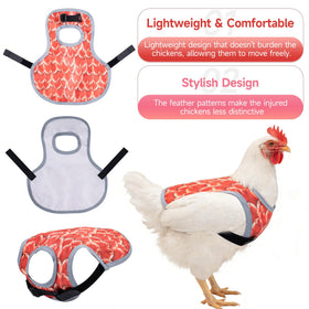 Xyingshine chicken saddle feather regrowth support protects bare spots during recovery.