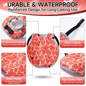 Xyingshine saddle's feather-like design helps injured hens blend with the flock.