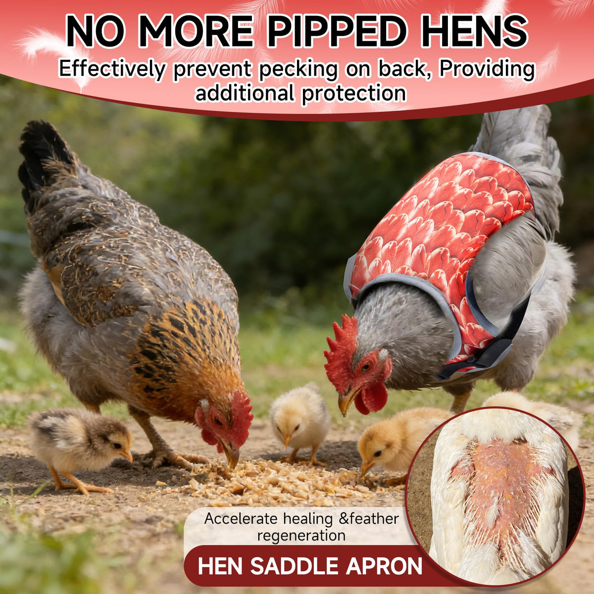 Xyingshine hen apron is durable and easy to wipe clean for reuse.