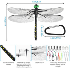 Xyntara dragonfly alloy-button decor offers vibrant accents for outdoor displays.