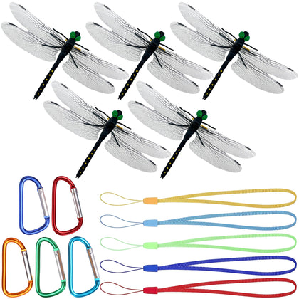 Xyntara dragonfly hat clip set; dragonfly-hat-clip-set adds secure, stylish outdoor attachment.