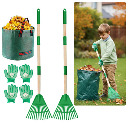 Xynzanic kids leaf rake set overview for family yard cleanup