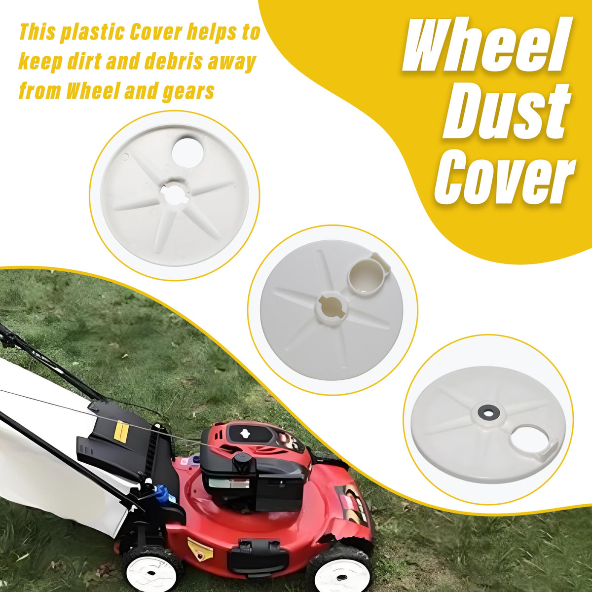 xyocx durable plastic wheel cover guards gears from dirt.