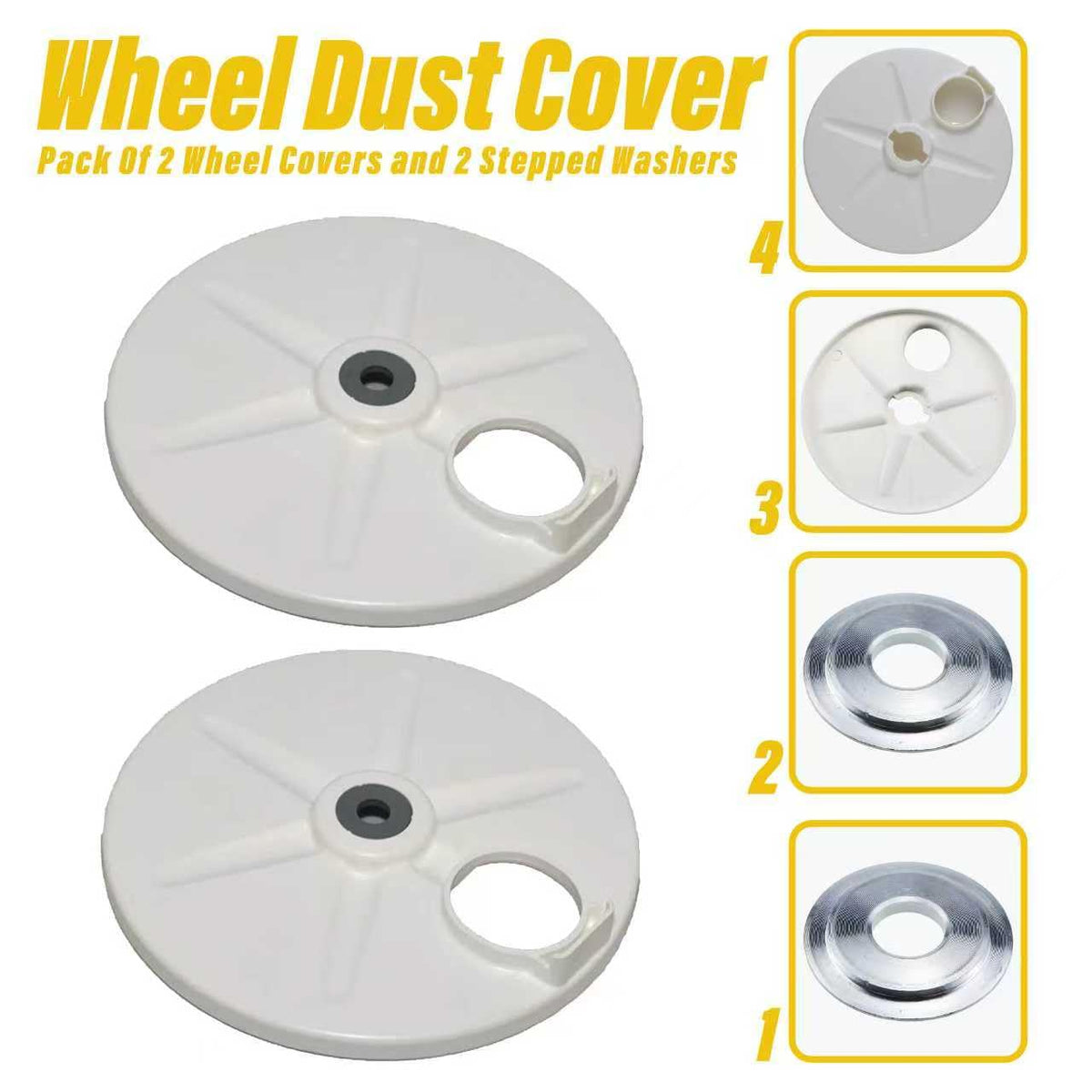 xyocx easy-install wheel cover simplifies mower maintenance.