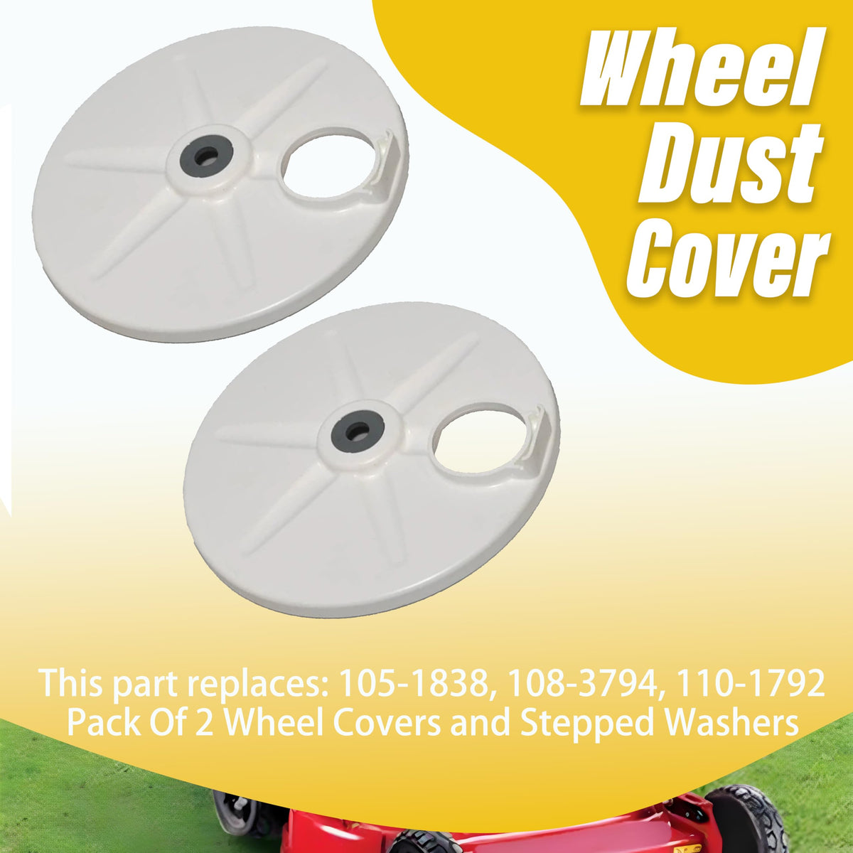xyocx toro recycler wheel cover compatible with listed models.