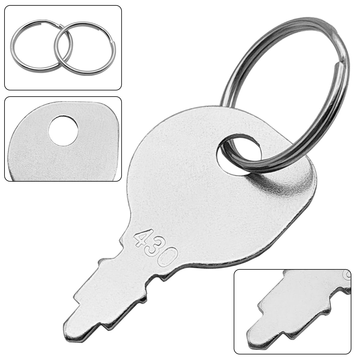 XYQMLY keys compatible with Indak switches for versatile lawn care use.