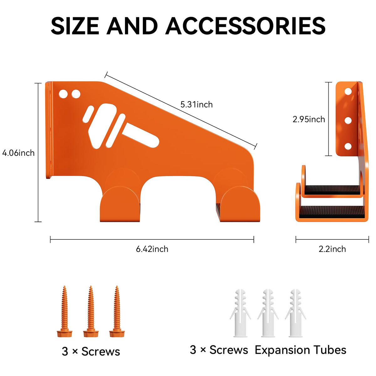 XZHXFX wall mount orange pack4 installs quickly in garages and sheds