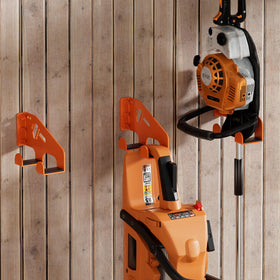 XZHXFX Chainsaw Hanger Wall Mount compatible with popular back-handle saw models.
