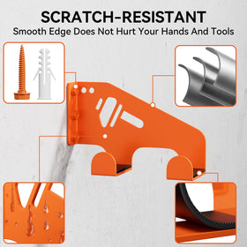 XZHXFX Chainsaw Hanger Wall Mount installs easily in garages and sheds.