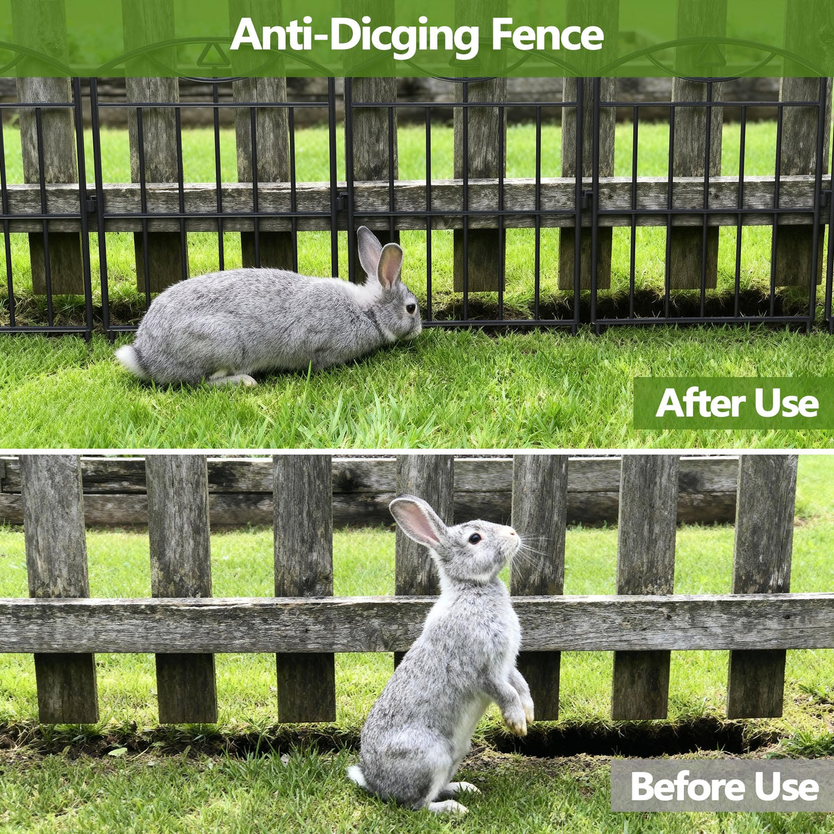 XZHXZH dog and rabbit barrier protects gardens without heavy tools.