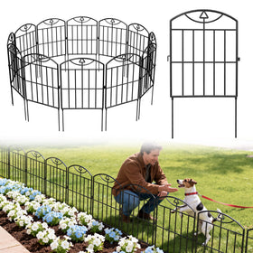 XZHXZH garden fence with arch-design defines borders and adds curb appeal.
