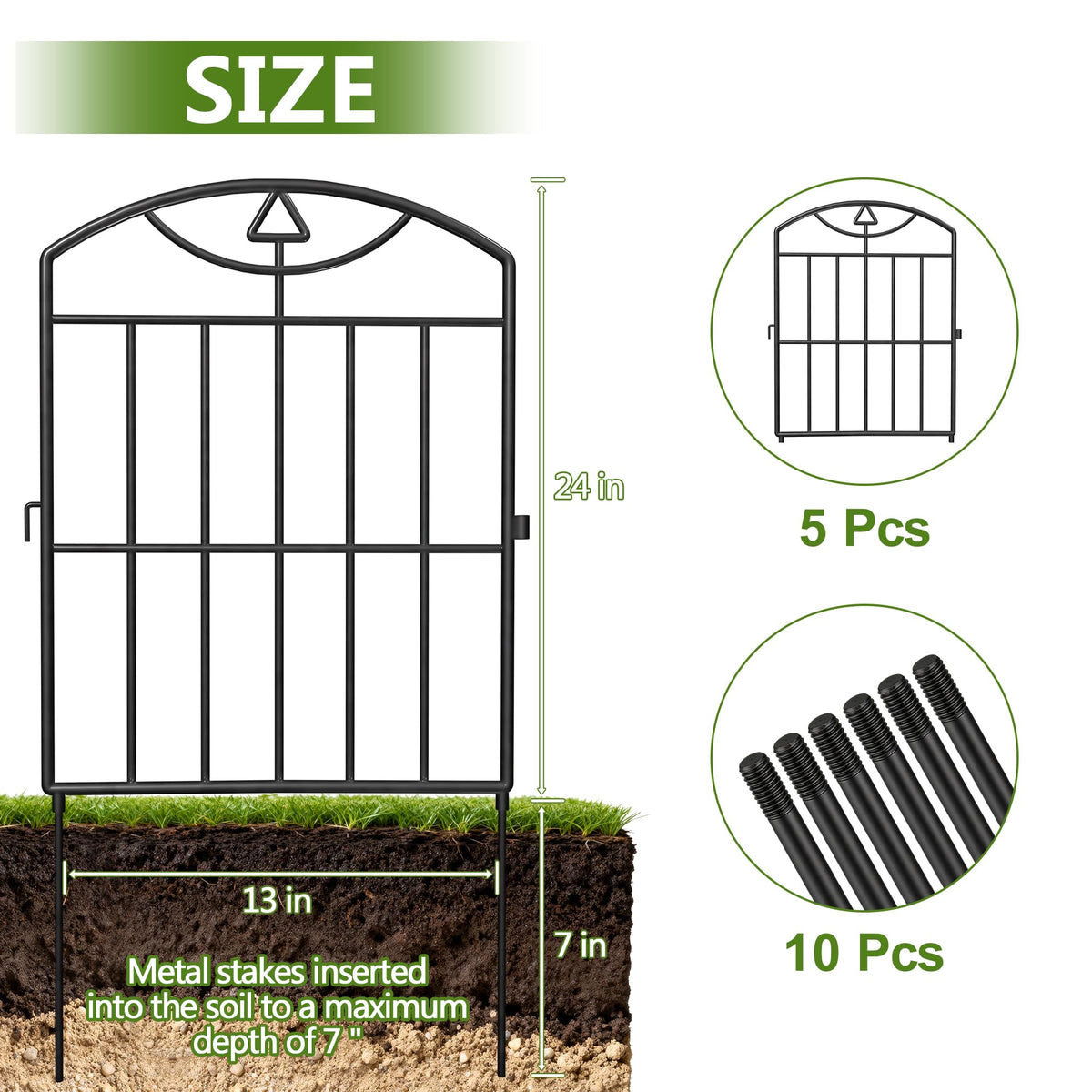 XZHXZH rustproof metal fence keeps borders looking fresh outdoors.