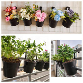 XZJMY balcony metal planter adds color to deck or fence
