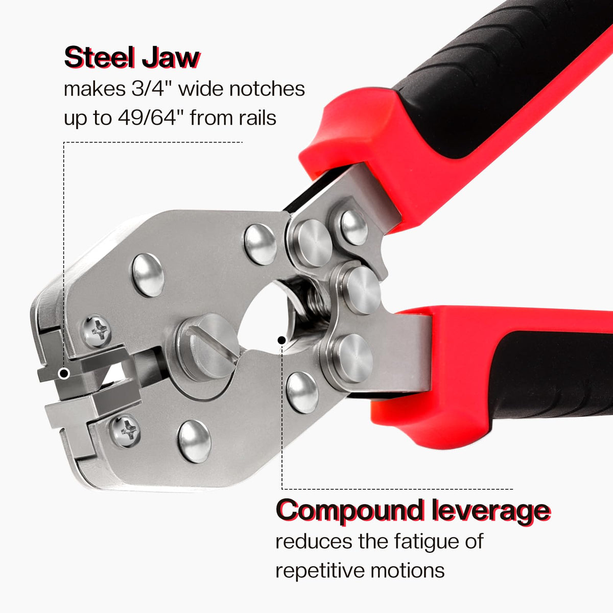 Y-zuisoumt rail locking tabs form secure, stable rail connections.