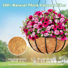 Y&M eco-friendly coconut fiber liner enhances air circulation for plants.
