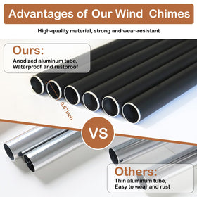 YAANUNULU wind chimes on a patio for cozy lounge ambiance