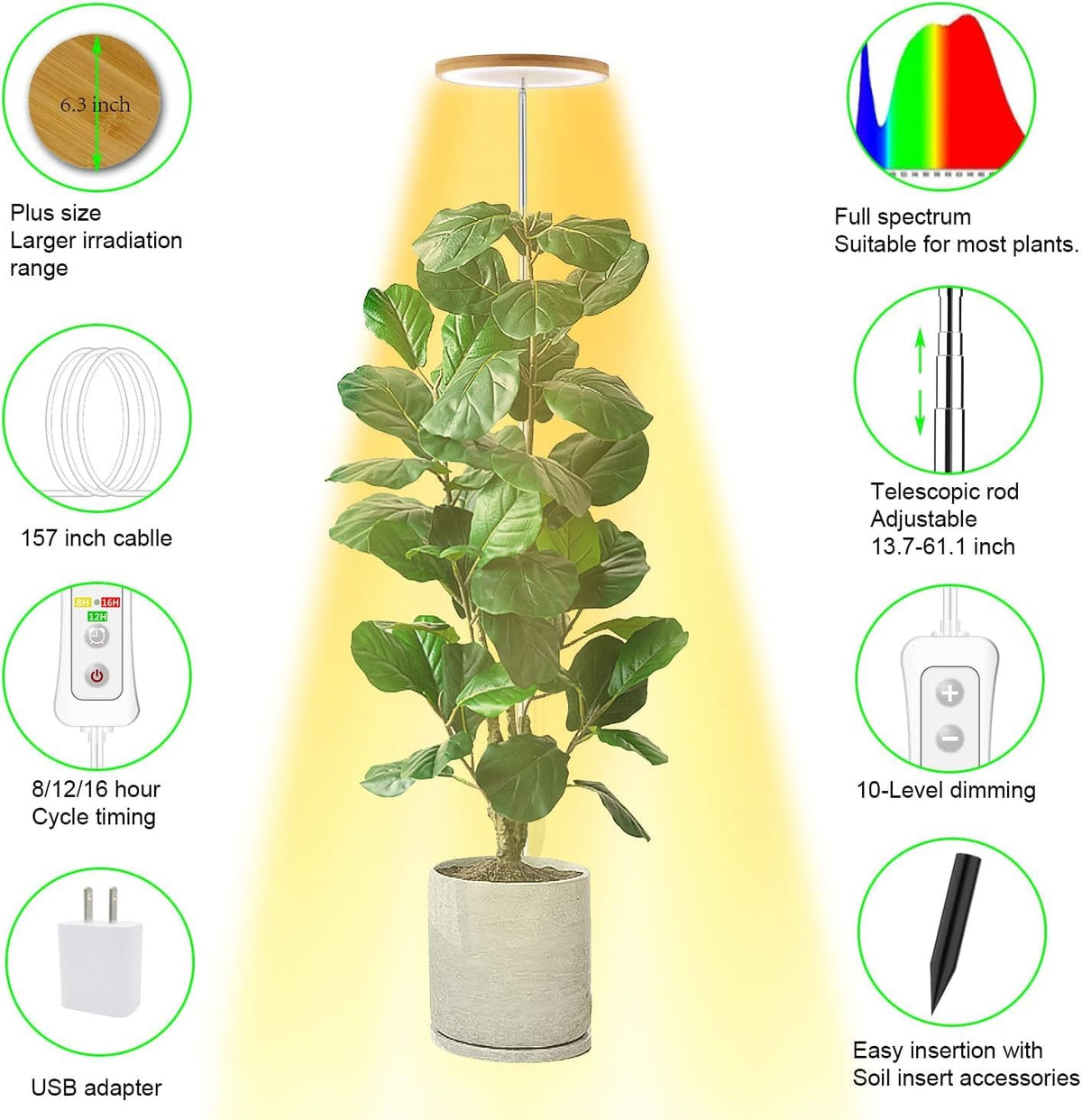yadoker grow light automatic timer simplifies daily lighting.