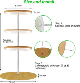 Yadoker Bamboo mini LED grow light on a desk for compact apartments