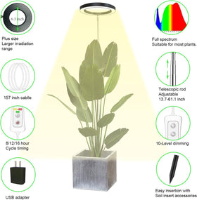 Yadoker dimmable brightness control supports customized lighting for plants