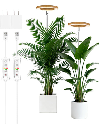 Yadoker grow light full-spectrum lamp enhances indoor plant growth and health.