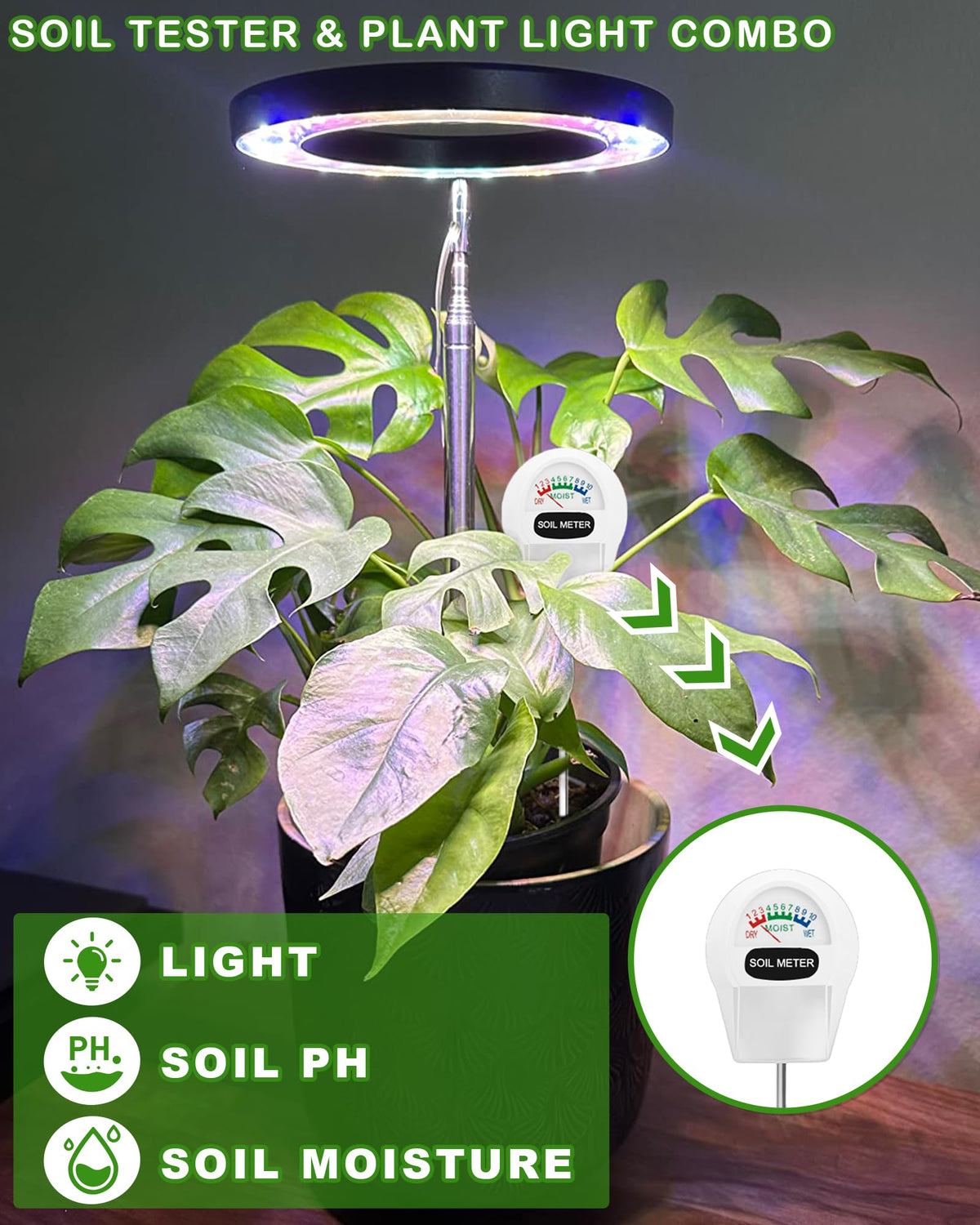 Yadoker height adjustable pole lets you match plant height precisely