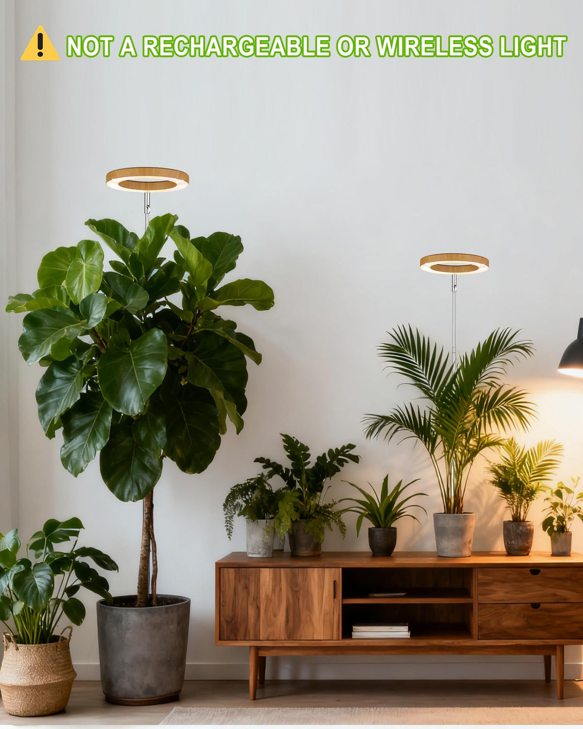 Yadoker grow light height adjustable tower supports tall plants with flexible positioning.