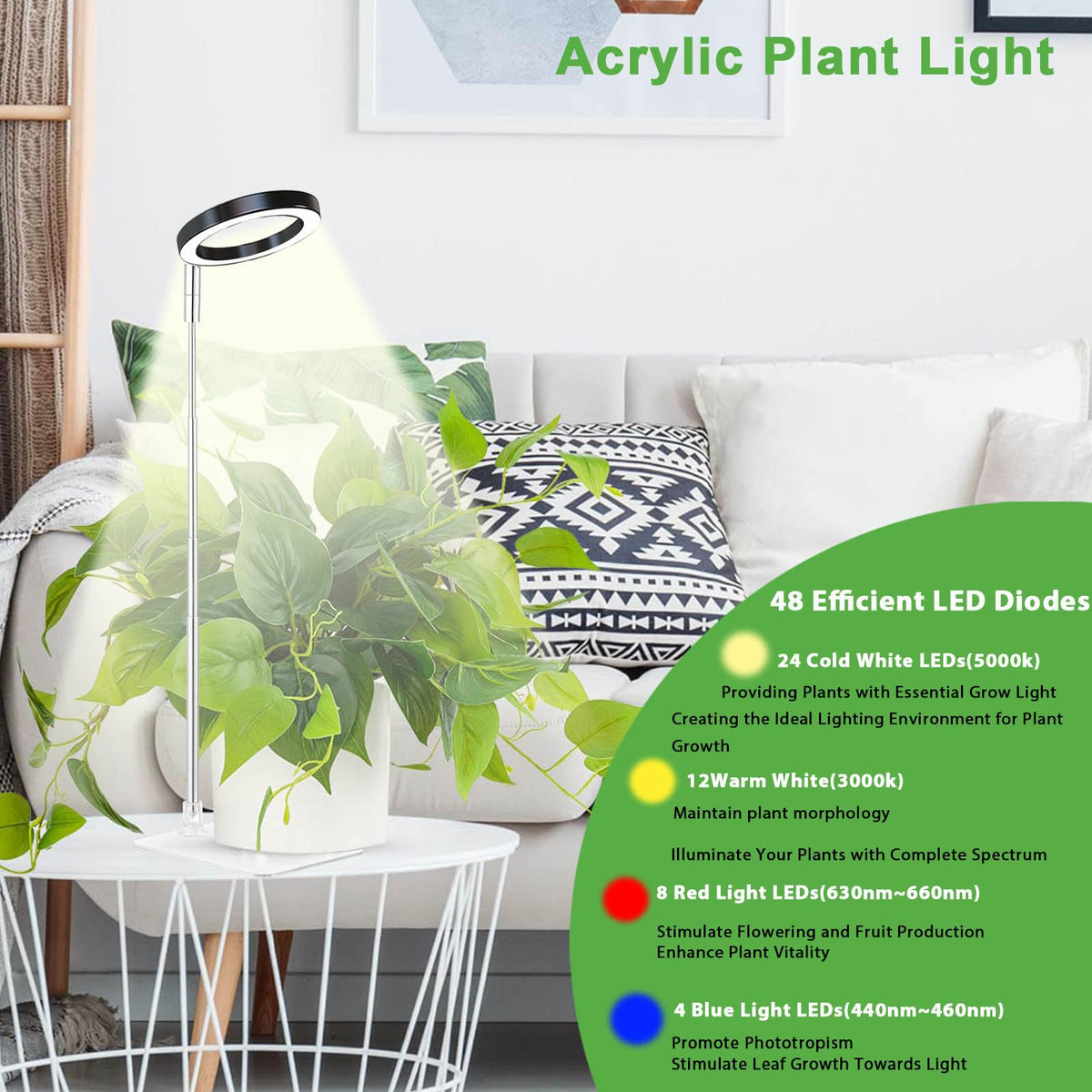 Yadoker height adjustable pole for flexible plant placement