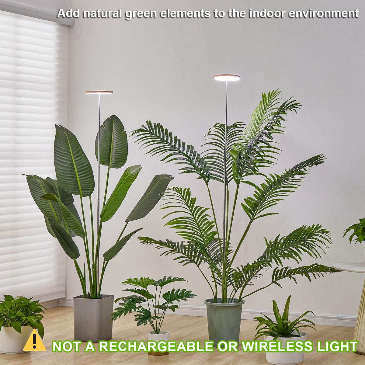 yadoker grow light height-adjustable pole enables flexible placement.