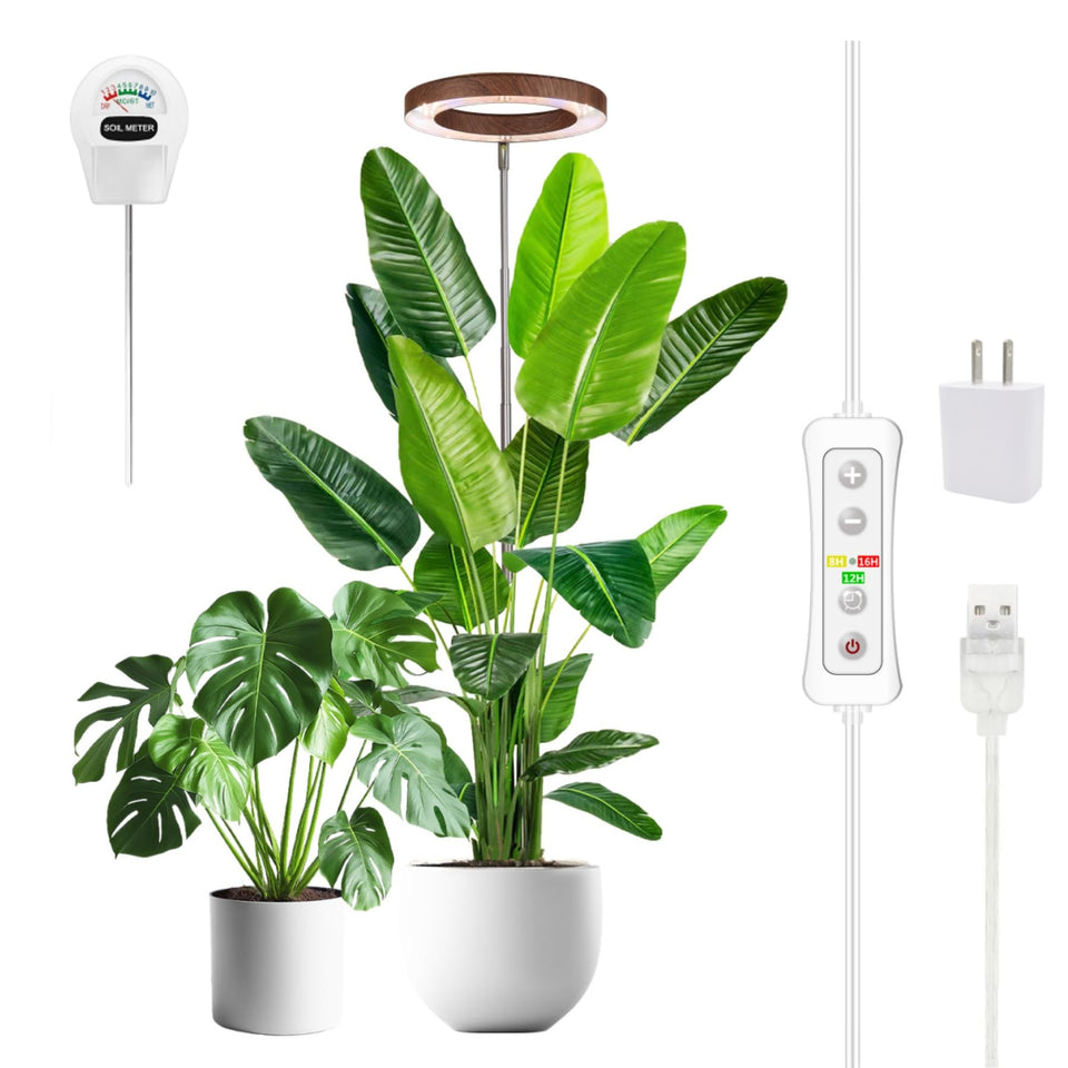 Yadoker plant grow light with full spectrum LEDs for year round indoor greens