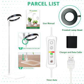 Yadoker Grow Light plug-and-play setup for quick indoor planting