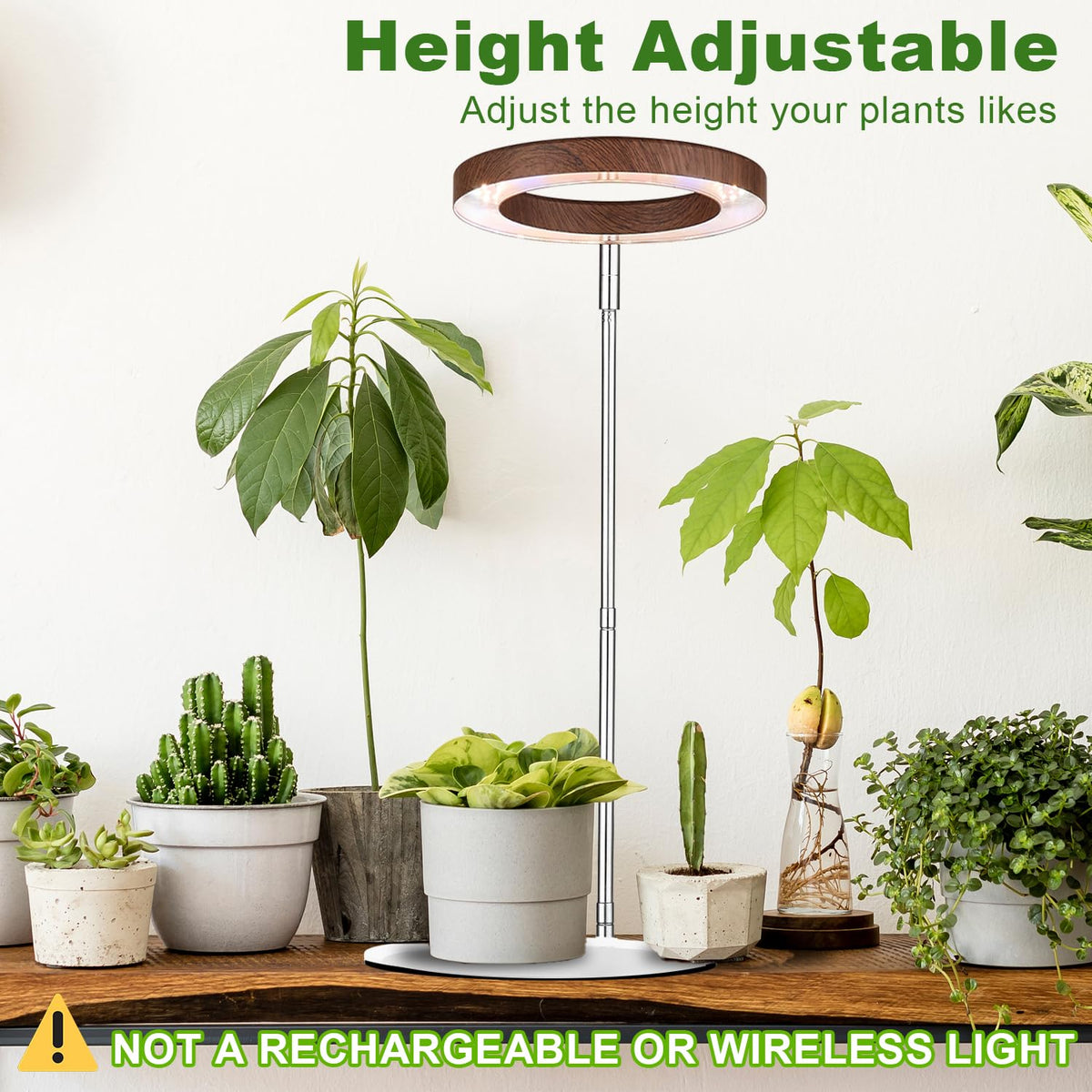 Yadoker walnut wood grain housing adds warm style while supporting plant growth