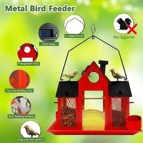 YADOOLIFE anti-cheek metal feeder guards seeds from nibblers in all weather