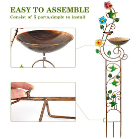 YADOOLIFE garden focal point enhances yard aesthetics and bird viewing.