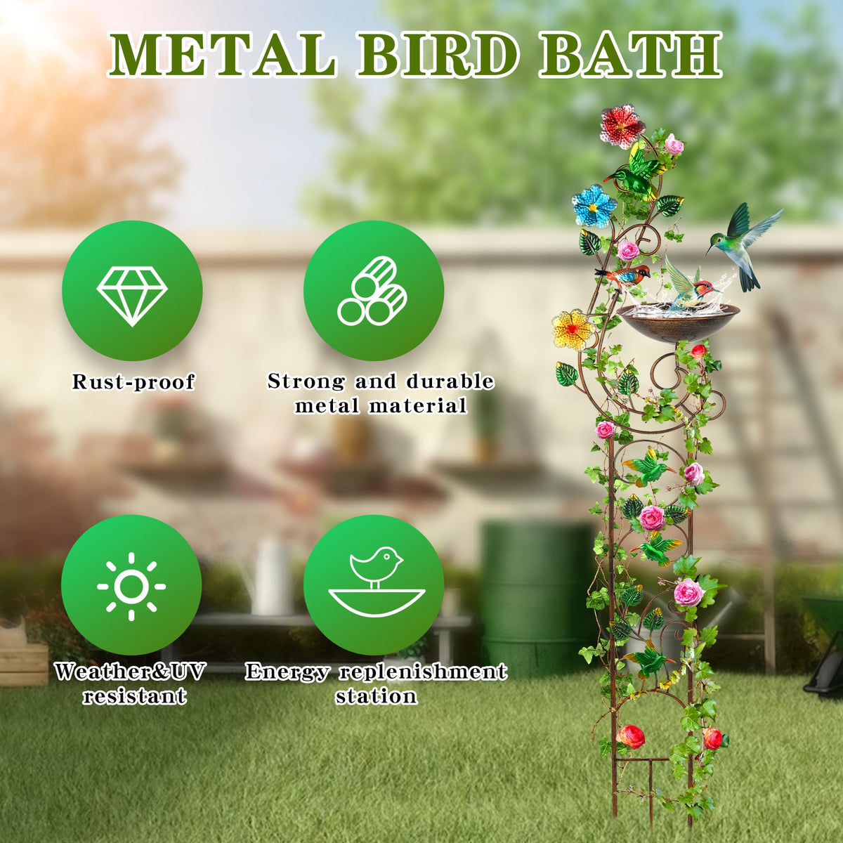 YADOOLIFE 57-inch height enables upward growth of vines.