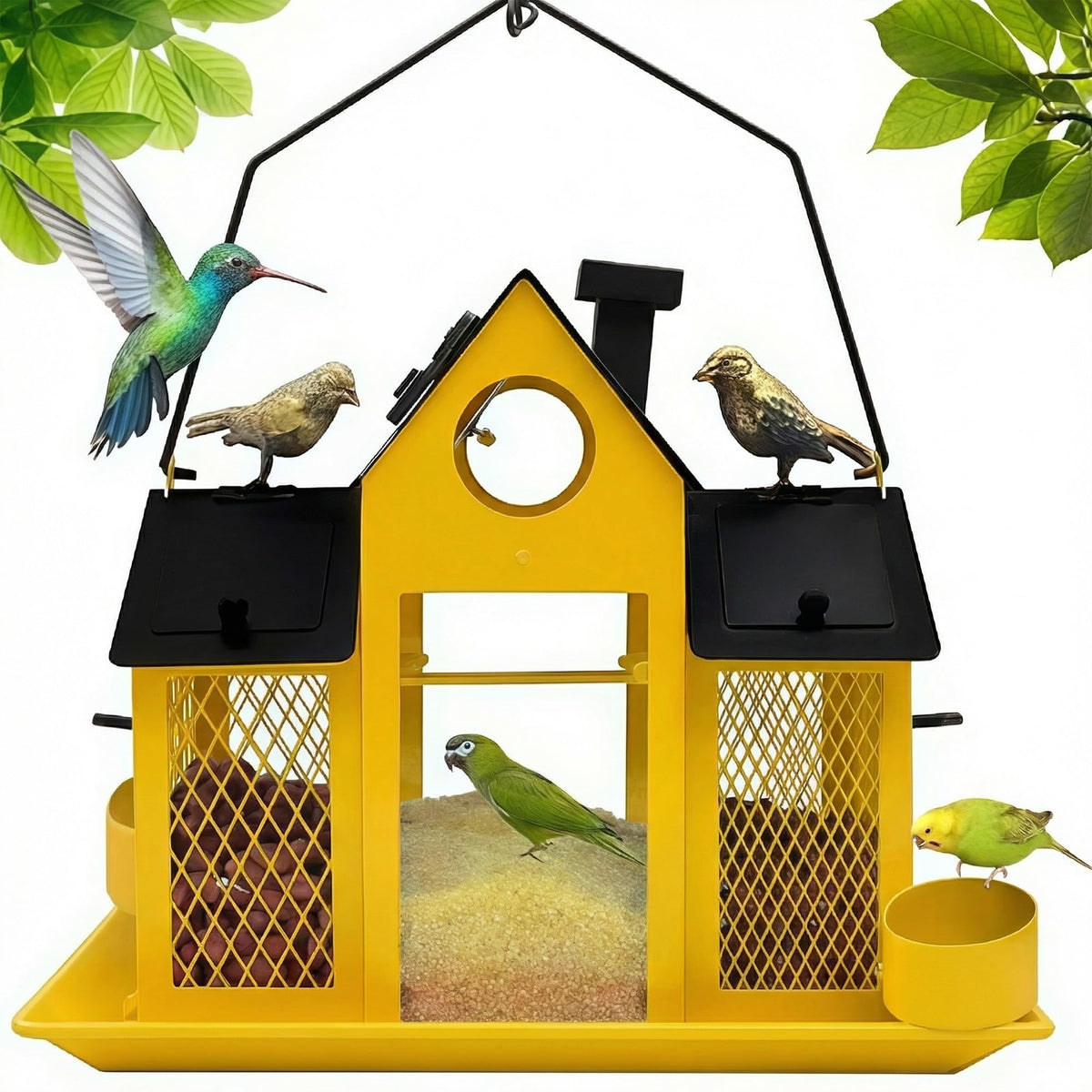 YADOOLIFE Bright yellow finish adds garden charm and visibility.