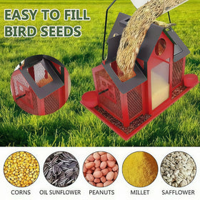 YADOOLIFE solar garden light feature provides ambient glow while attracting birds