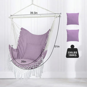 YAERSI Hammock Chair side pocket keeps essentials like remote or book within reach