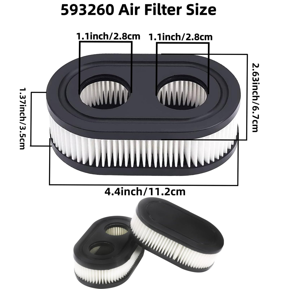 Side view of YAFAOCE 593260 filter highlighting compact design.