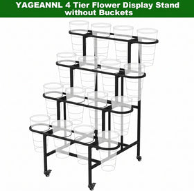 YAGEANNL 360-degree swivel casters provide smooth movement for flexible displays.
