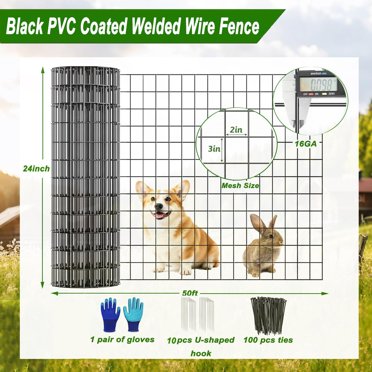 YAGJIA black PVC coated wire roll resistant to rust for outdoor use