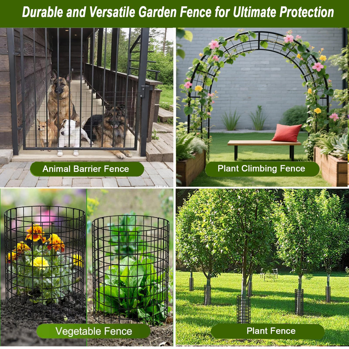 YAGJIA garden border fence protects vegetables and flowers from small animals