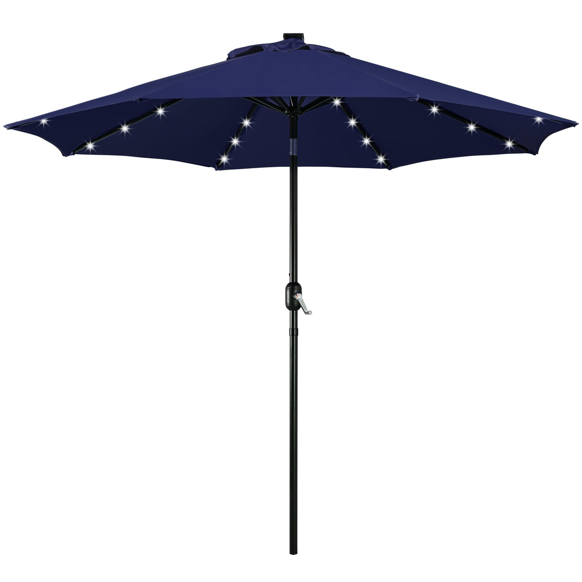 Yaheetech 9ft solar patio umbrella navy shade for outdoor dining