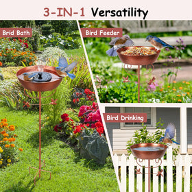 YAHKBT multifunctional bird bath doubles as a feeder in the yard